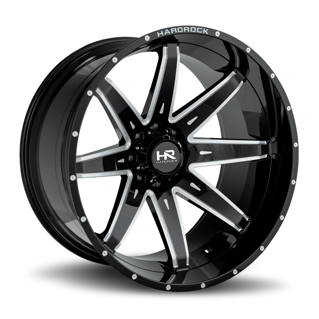 Aluminum Wheels Painkiller XPosed 26x14 6x135 -76 87.1 Gloss Black Milled Hardrock Offroad