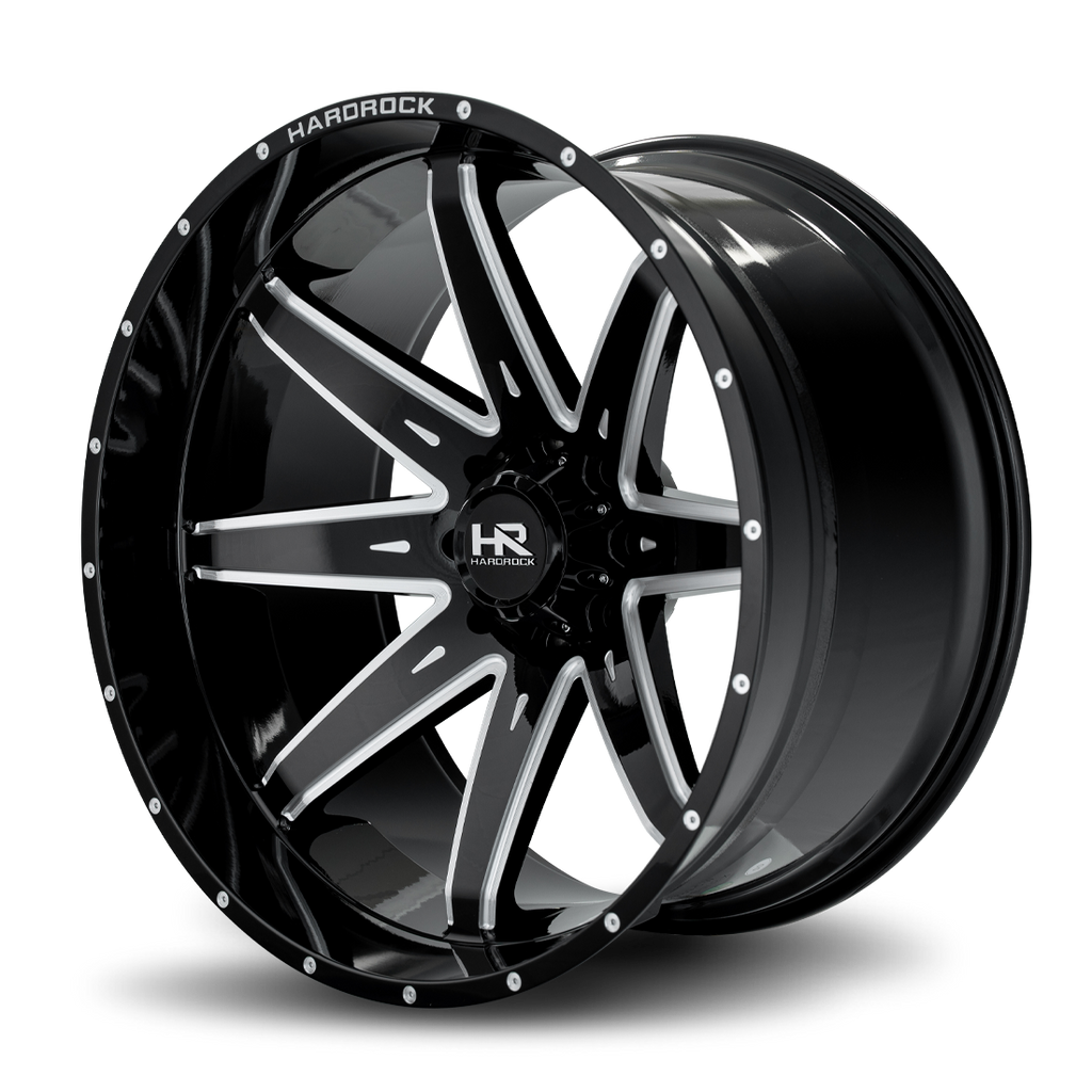 Aluminum Wheels Painkiller XPosed 26x14 6x135 -76 87.1 Gloss Black Milled Hardrock Offroad