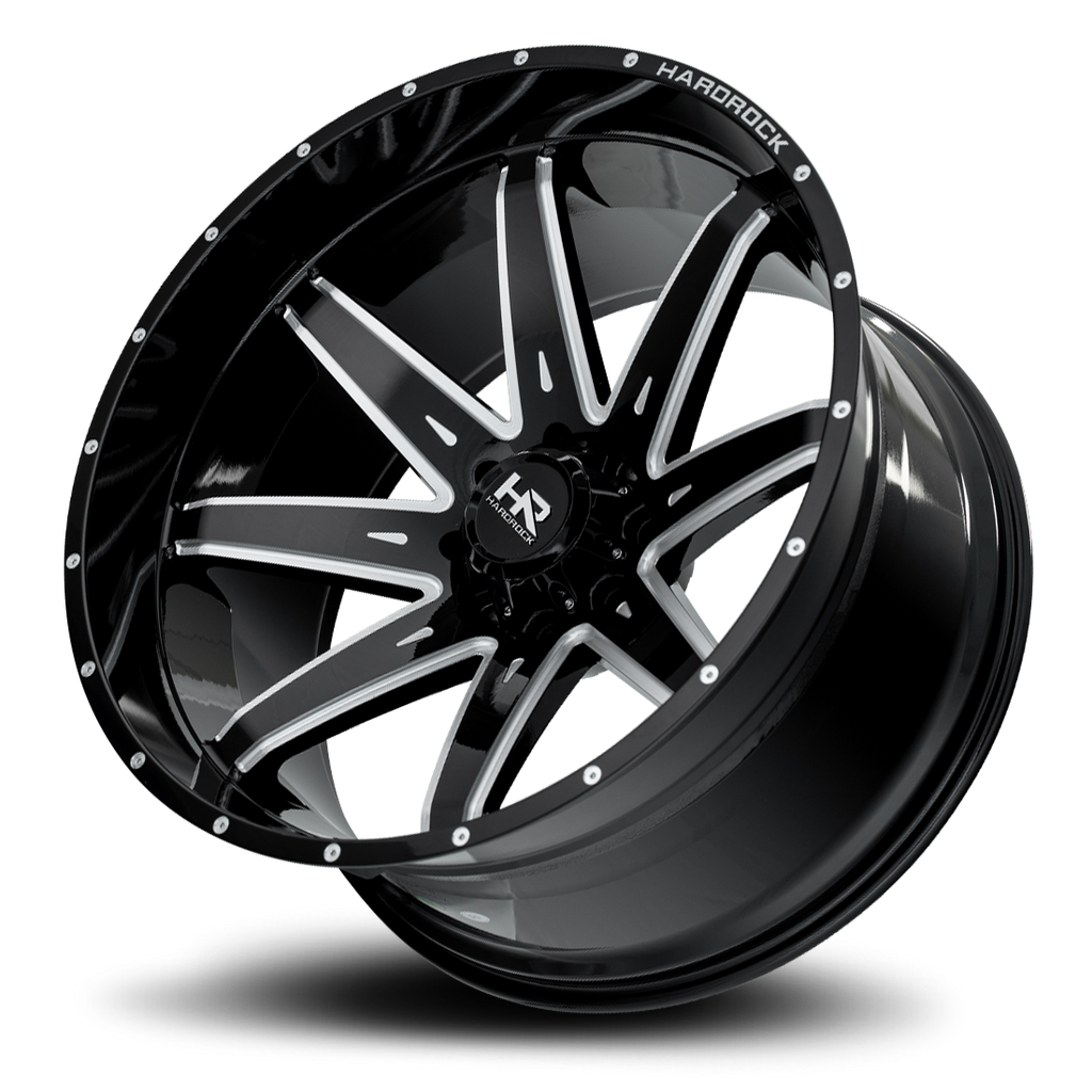 Aluminum Wheels Painkiller XPosed 26x14 6x135 -76 87.1 Gloss Black Milled Hardrock Offroad