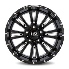 Load image into Gallery viewer, Aluminum Wheels Spine XPosed 20x10 5x150 -19 110.3 Gloss Black Milled Hardrock Offroad