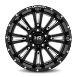 Aluminum Wheels Spine XPosed 20x10 8x165.1 -19 125.2 Gloss Black Milled Hardrock Offroad