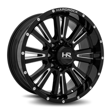 Load image into Gallery viewer, Aluminum Wheels Spine XPosed 20x9 8x170 0 125.2 Gloss Black Milled Hardrock Offroad