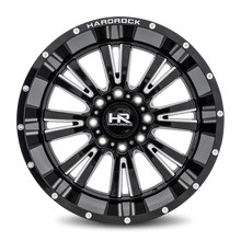 Load image into Gallery viewer, Aluminum Wheels Spine XPosed 22x12 6x135 -44 87.1 Gloss Black Milled Hardrock Offroad