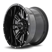 Load image into Gallery viewer, Aluminum Wheels Spine XPosed 22x12 6x135 -44 87.1 Gloss Black Milled Hardrock Offroad