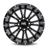 Aluminum Wheels Spine XPosed 22x12 8x170 -44 125.2 Gloss Black Milled Hardrock Offroad