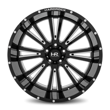 Load image into Gallery viewer, Aluminum Wheels Spine XPosed 24x12 6x135 -44 87.1 Gloss Black Milled Hardrock Offroad