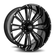 Load image into Gallery viewer, Aluminum Wheels Spine XPosed 24x12 6x135 -44 87.1 Gloss Black Milled Hardrock Offroad