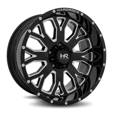 Load image into Gallery viewer, Aluminum Wheels Slammer XPosed 20x10 6x135 -19 87.1 Gloss Black Milled Hardrock Offroad