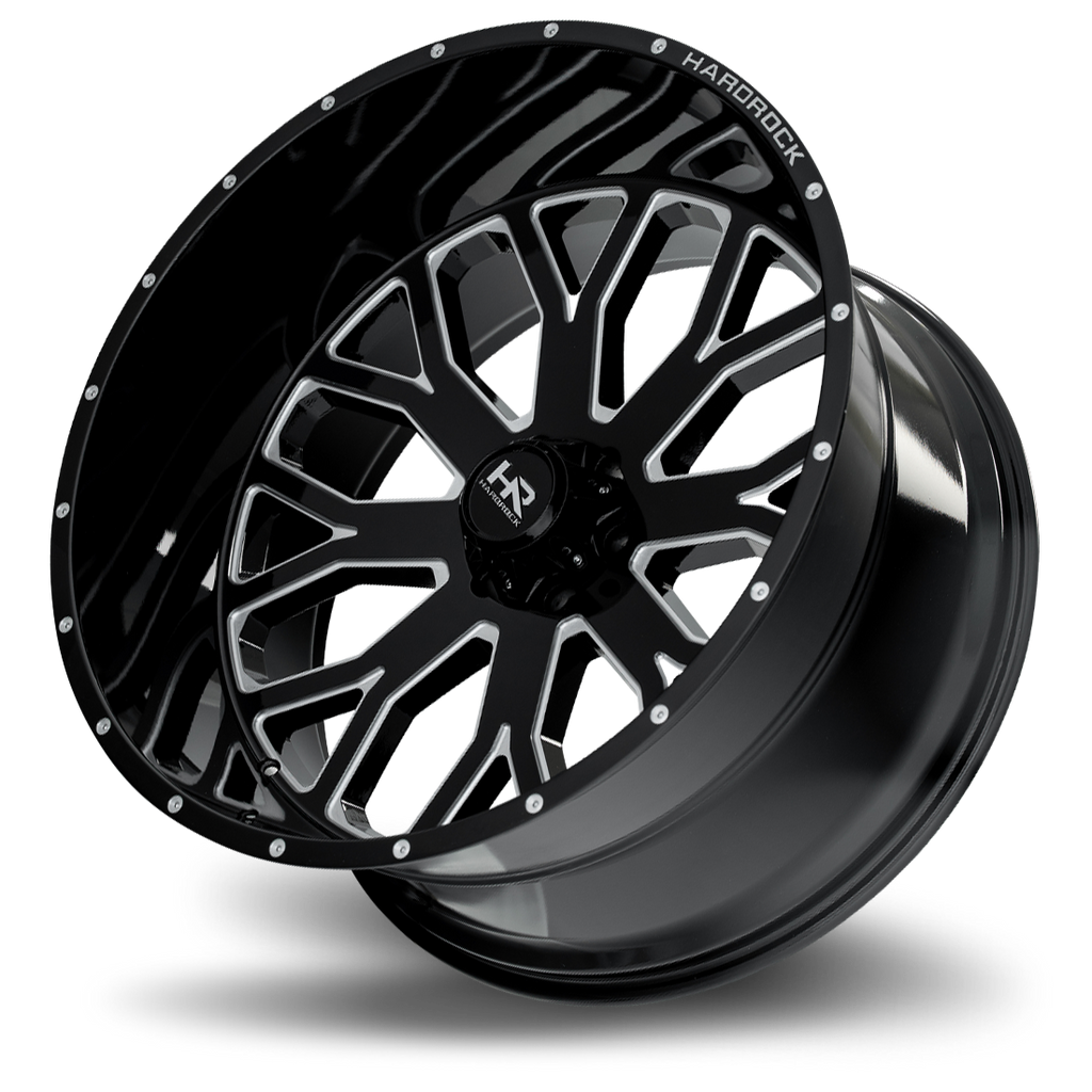 Aluminum Wheels Slammer Xposed 26x14 6x135 -76 87.1 Gloss Black Milled Hardrock Offroad