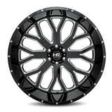 Aluminum Wheels Slammer Xposed 26x14 5x150 -76 110.3 Gloss Black Milled Hardrock Offroad