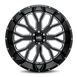 Aluminum Wheels Slammer Xposed 26x14 8x180 -76 124.3 Gloss Black Milled Hardrock Offroad