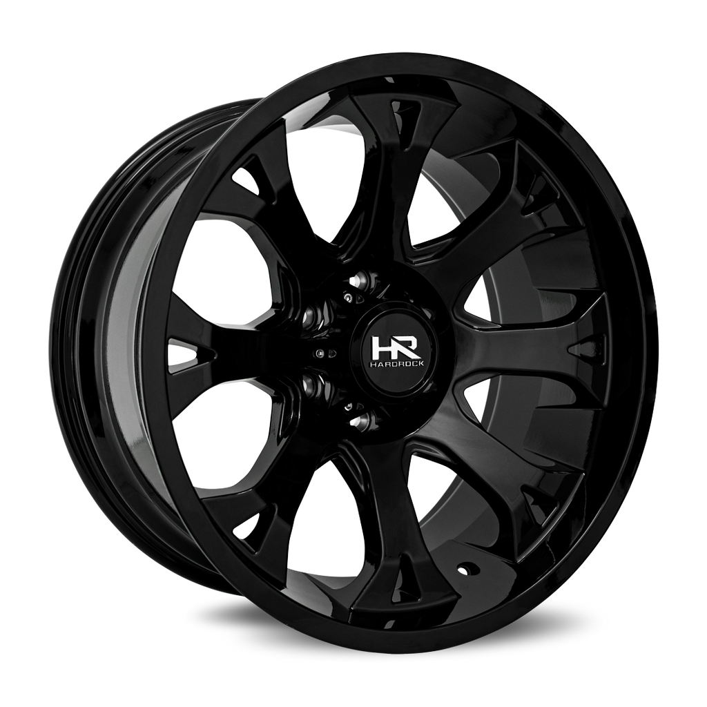 Aluminum Wheels BloodShot Xposed 20x10 6x135 -19 87.1 Gloss Black Hardrock Offroad