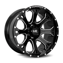 Load image into Gallery viewer, Aluminum Wheels BloodShot Xposed 20x10 5x150 -19 110.3 Gloss Black Milled Hardrock Offroad