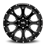 Aluminum Wheels BloodShot Xposed 20x10 5x127 -19 78.1 Gloss Black Milled Hardrock Offroad