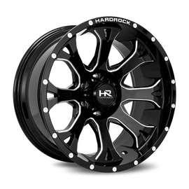 Aluminum Wheels BloodShot Xposed 20x10 6x139.7 -19 108 Gloss Black Milled Hardrock Offroad