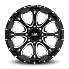 Load image into Gallery viewer, Aluminum Wheels BloodShot Xposed 22x12 5x150 -44 110.3 Gloss Black Milled Hardrock Offroad