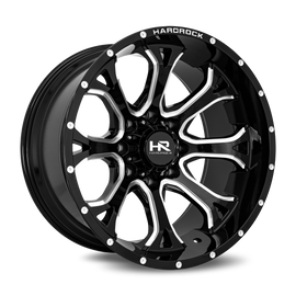 Aluminum Wheels BloodShot Xposed 26x14 6x139.7 -76 108 Gloss Black Milled Hardrock Offroad