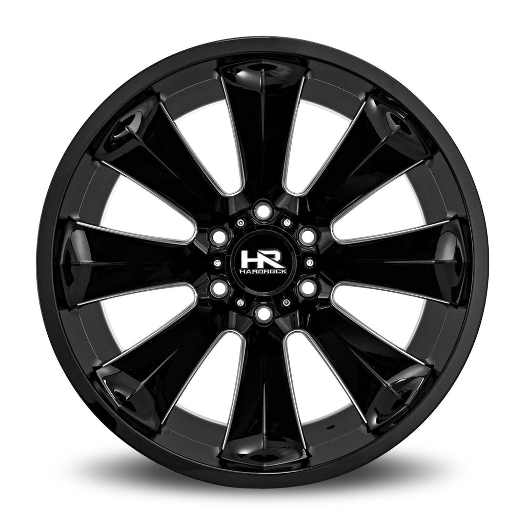 Aluminum Wheels Xplosive Xposed 20x10 6x135 -19 87.1 Gloss Black Milled Hardrock Offroad