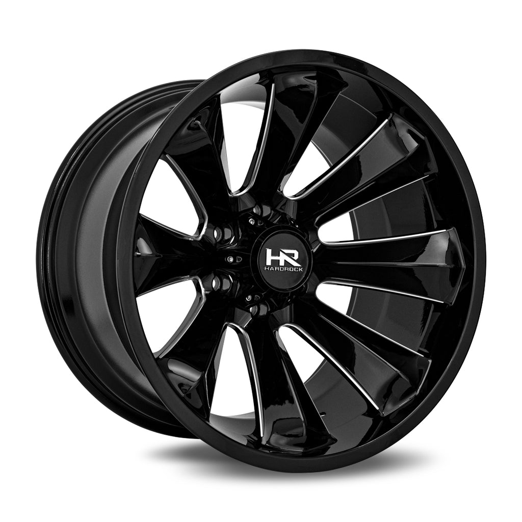 Aluminum Wheels Xplosive Xposed 20x10 6x135 -19 87.1 Gloss Black Milled Hardrock Offroad