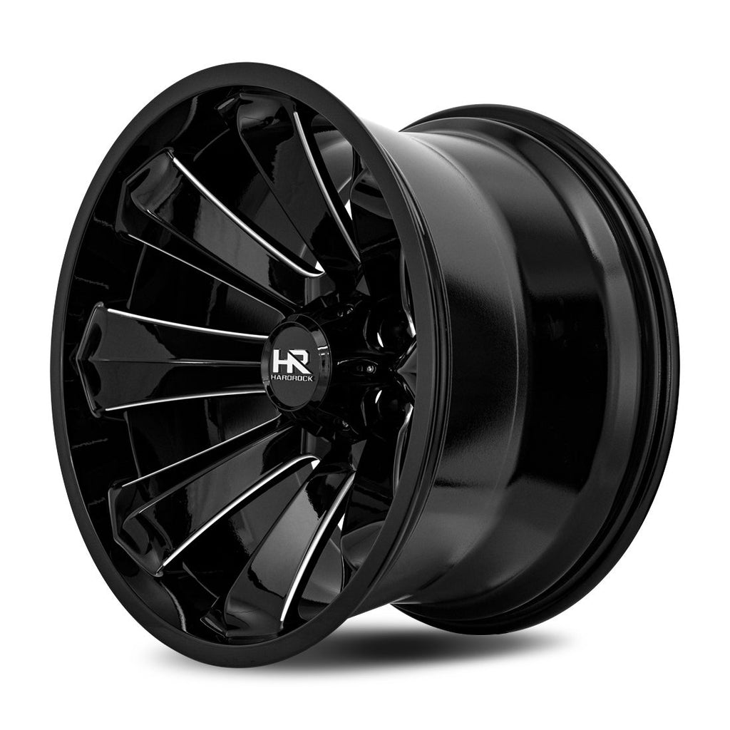 Aluminum Wheels Xplosive Xposed 20x10 5x150 -19 110.3 Gloss Black Milled Hardrock Offroad