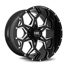 Load image into Gallery viewer, Aluminum Wheels Reckless Xposed 22x12 6x135 -51 87.1 Gloss Black Milled Hardrock Offroad