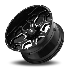 Load image into Gallery viewer, Aluminum Wheels Reckless Xposed 22x12 6x135 -51 87.1 Gloss Black Milled Hardrock Offroad