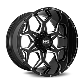 Aluminum Wheels Reckless Xposed 22x12 5x139.7 -51 87 Gloss Black Milled Hardrock Offroad