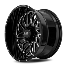 Load image into Gallery viewer, Aluminum Wheels BlackTop Xposed 22x12 5x150 -51 110.3 Gloss Black Milled Hardrock Offroad