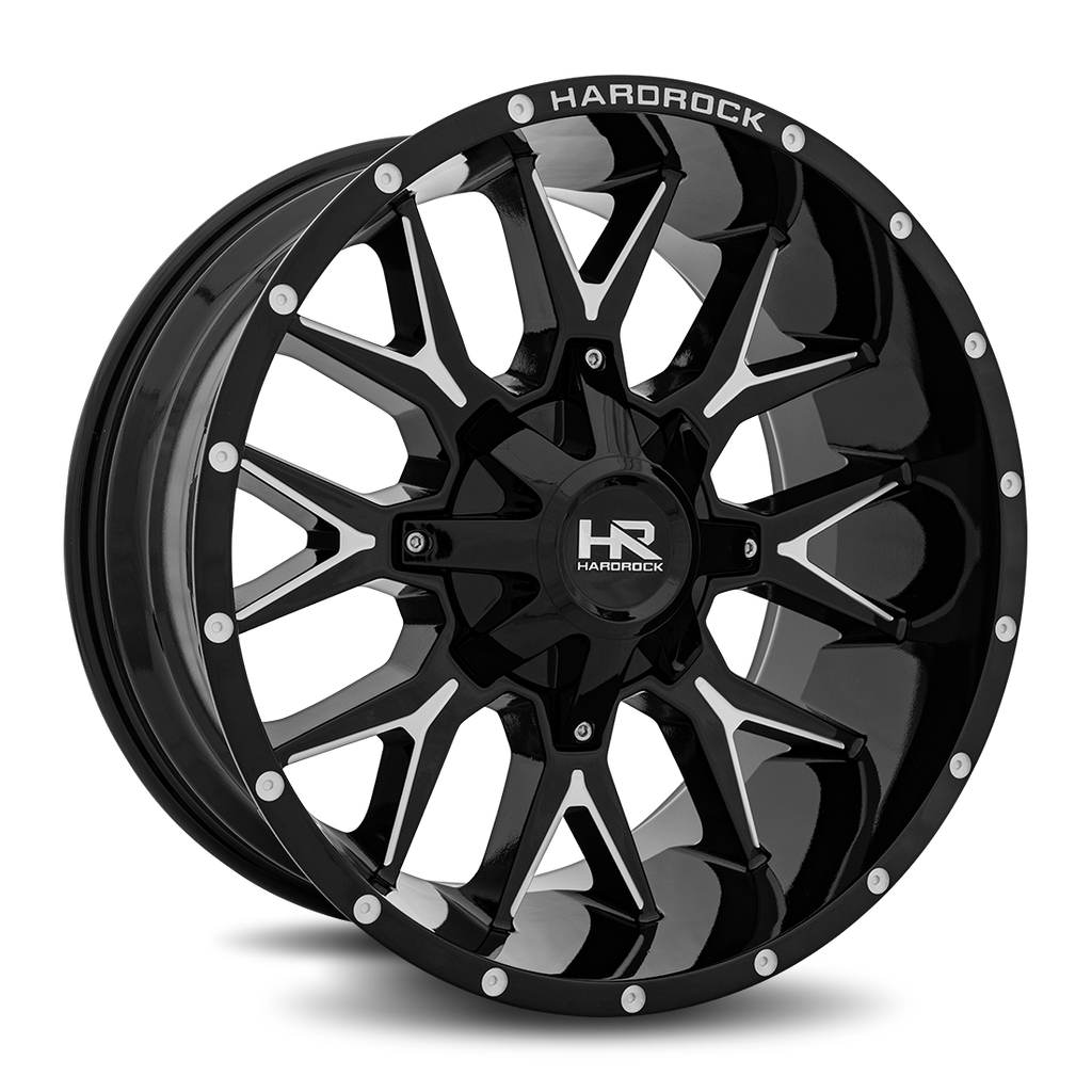 Aluminum Wheels Affliction 20x9 Blank 18 108 Gloss Black Milled Hardrock Offroad