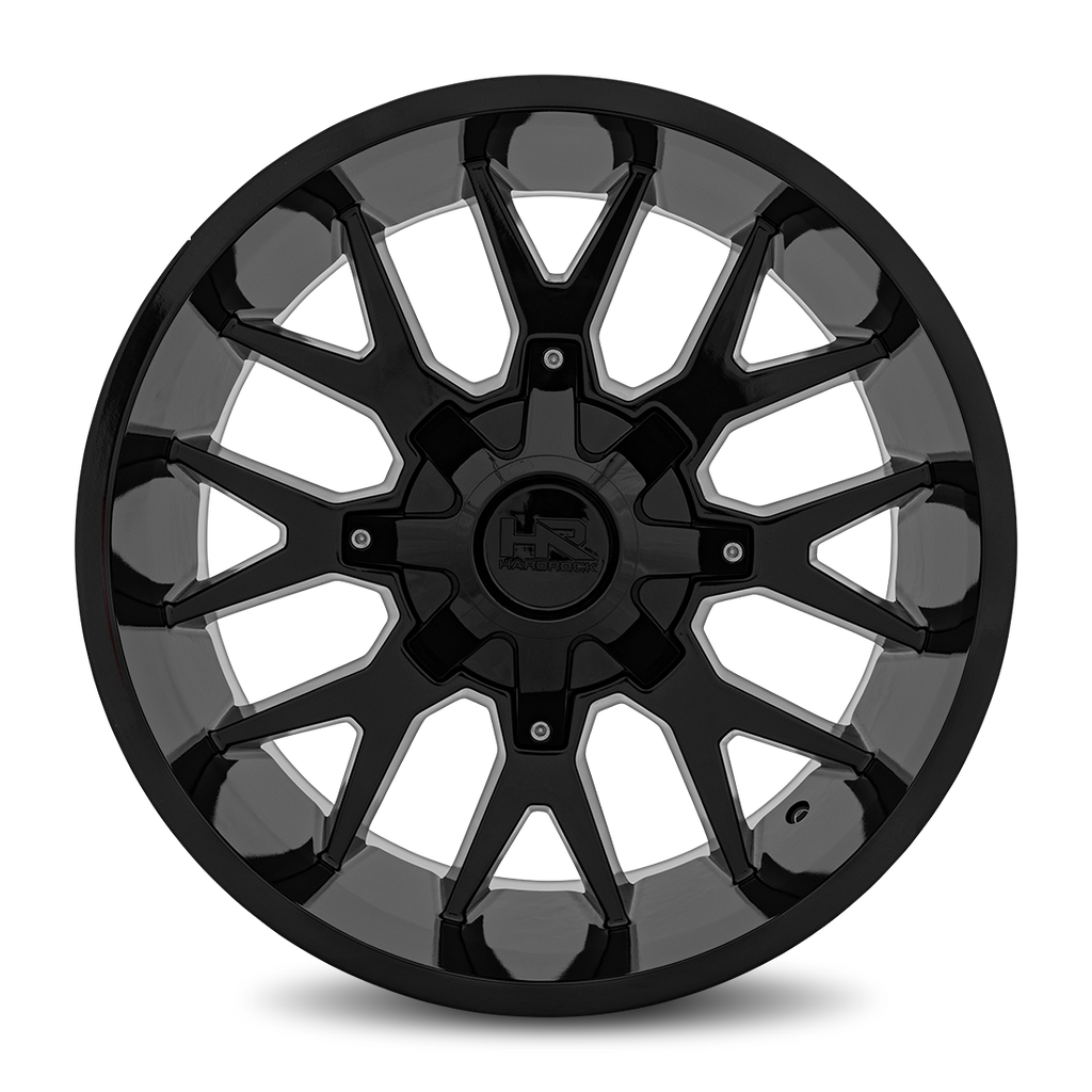 Aluminum Wheels Affliction 20x9 8x170 0 125.2 Gloss Black Hardrock Offroad