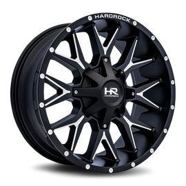 Aluminum Wheels Affliction 20x9 8x165.1 0 125.2 Satin Black Milled Hardrock Offroad
