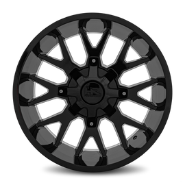 Aluminum Wheels Affliction 20x9 8x165 0 125.2 Gloss Black Hardrock Offroad