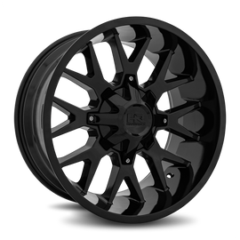 Aluminum Wheels Affliction 20x9 8x165 0 125.2 Gloss Black Hardrock Offroad