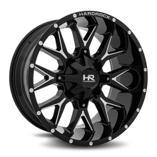 Load image into Gallery viewer, Aluminum Wheels Affliction 20x9 6x120/139.7 18 78.1 Gloss Black Milled Hardrock Offroad