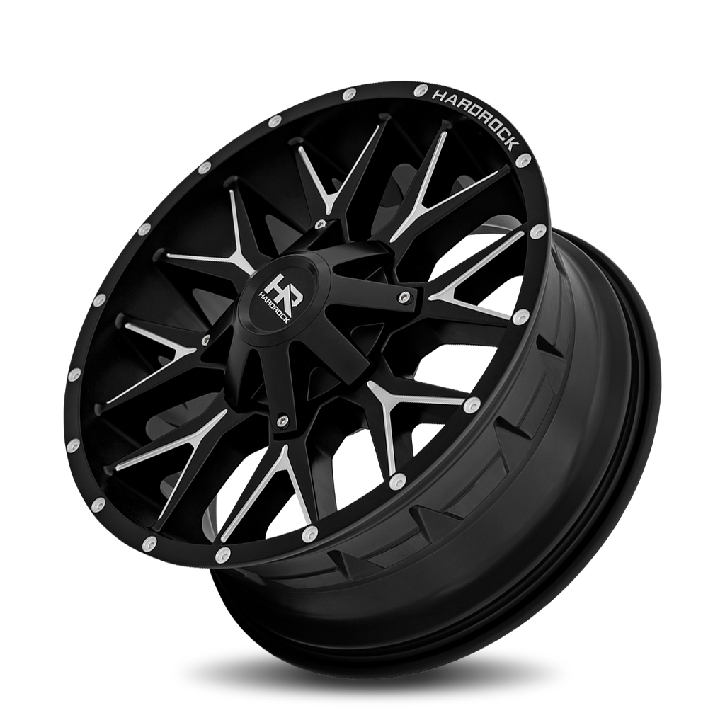 Aluminum Wheels Affliction 20x9 5x150/139.7 18 110.3 Satin Black Milled Hardrock Offroad