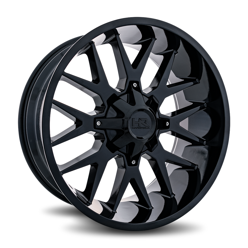 Aluminum Wheels Affliction 22x10 Blank -19 87 Gloss Black Hardrock Offroad