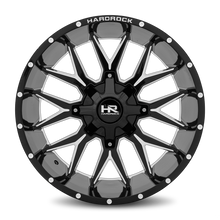 Load image into Gallery viewer, Aluminum Wheels Affliction 22x10 5x127/139.7 -19 87 Gloss Black Milled Hardrock Offroad