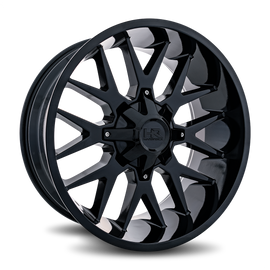 Aluminum Wheels Affliction 22x10 5x139.7/150 -19 110.3 Gloss Black Hardrock Offroad