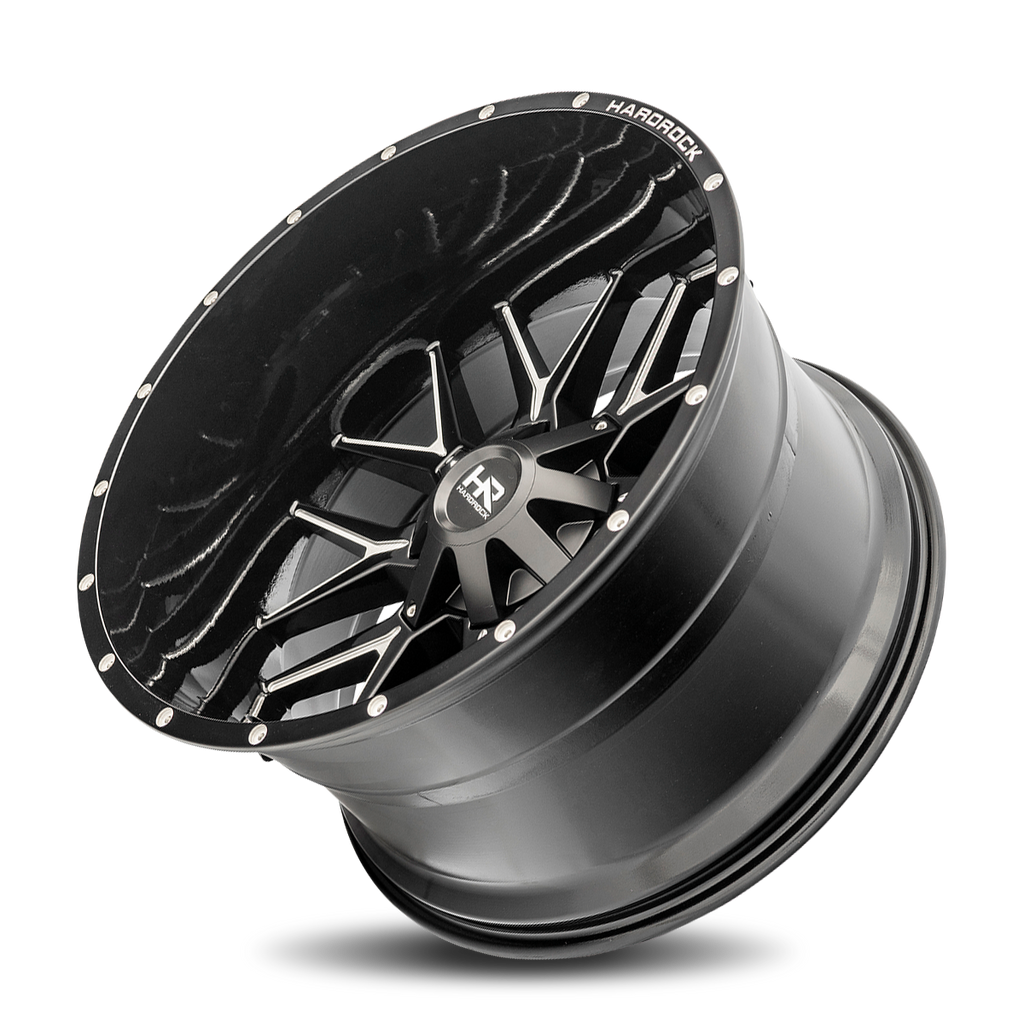 Aluminum Wheels Affliction 24x14 Blank -76 87 Gloss Black Milled Hardrock Offroad