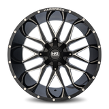 Aluminum Wheels Affliction 24x14 6x135/139.7 -76 108 Gloss Black Milled Hardrock Offroad