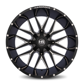 Aluminum Wheels Affliction 24x14 8x180 -76 124.3 Satin Black Milled Hardrock Offroad