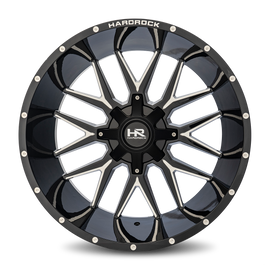 Aluminum Wheels Affliction 24x14 5x150/139.7 -76 110.3 Gloss Black Milled Hardrock Offroad