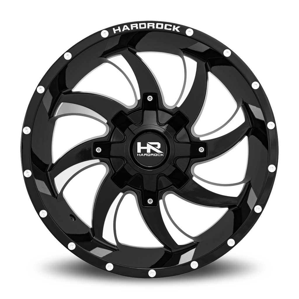 Aluminum Wheels Devious 20x10 6x135/139.7 -19 108 Gloss Black Milled Hardrock Offroad