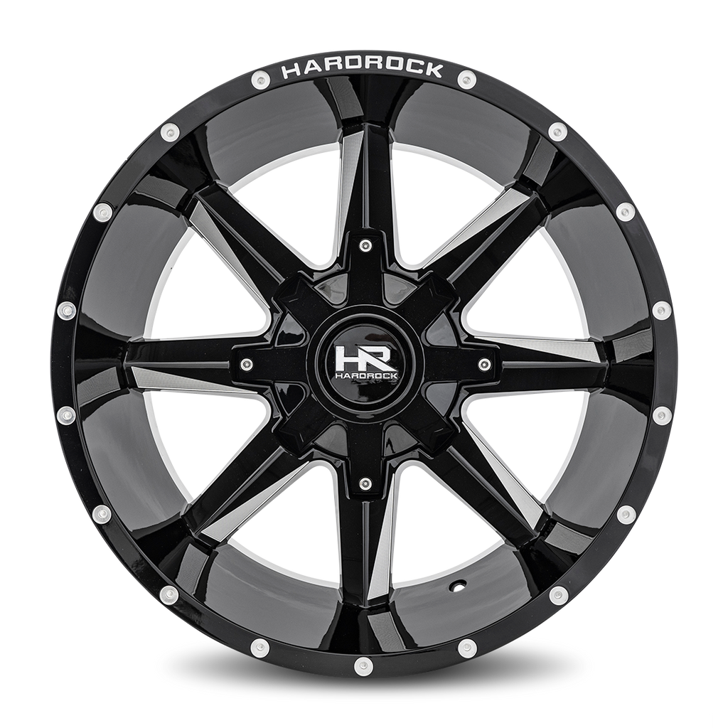 Aluminum Wheels Hardcore 20x12 6x135/139.7 -44 108 Gloss Black Milled Hardrock Offroad