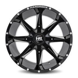 Aluminum Wheels Hardcore 20x12 6x135/139.7 -44 108 Gloss Black Milled Hardrock Offroad