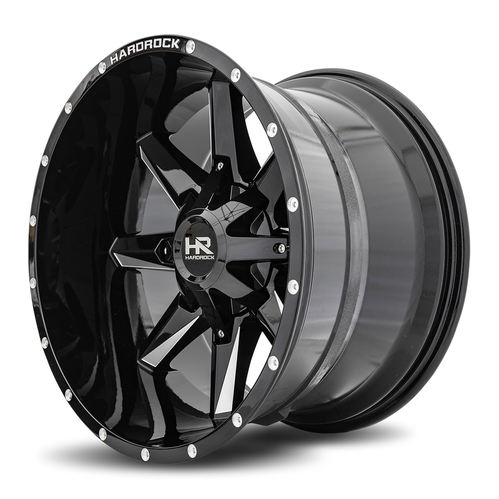 Aluminum Wheels Hardcore 20x12 6x135/139.7 -44 108 Gloss Black Milled Hardrock Offroad