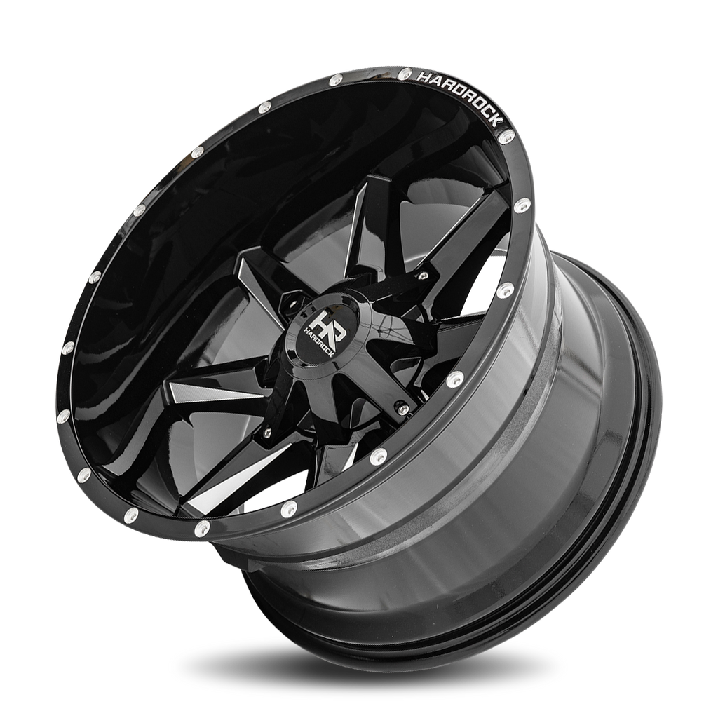 Aluminum Wheels Hardcore 20x12 6x135/139.7 -44 108 Gloss Black Milled Hardrock Offroad