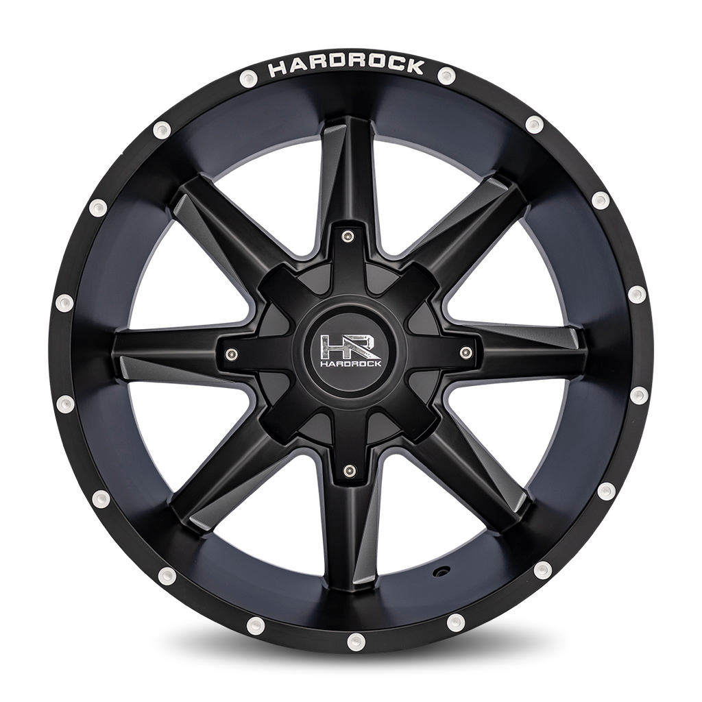 Aluminum Wheels Hardcore 20x12 5x127/139.7 -44 87.1 Satin Black Milled Hardrock Offroad