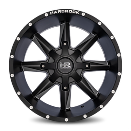 Aluminum Wheels Hardcore 20x12 8x165.1 -44 125.2 Satin Black Milled Hardrock Offroad