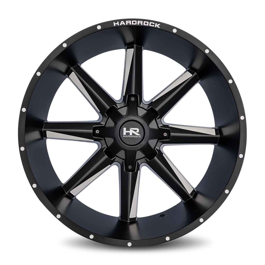 Aluminum Wheels Hardcore 26x14 8x170 -76 125.2 Satin Black Milled Hardrock Offroad